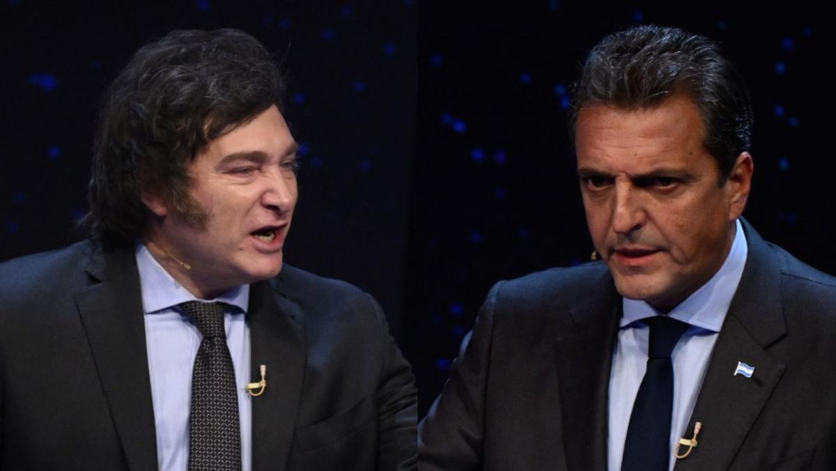 Javier Milei y Sergio Massa