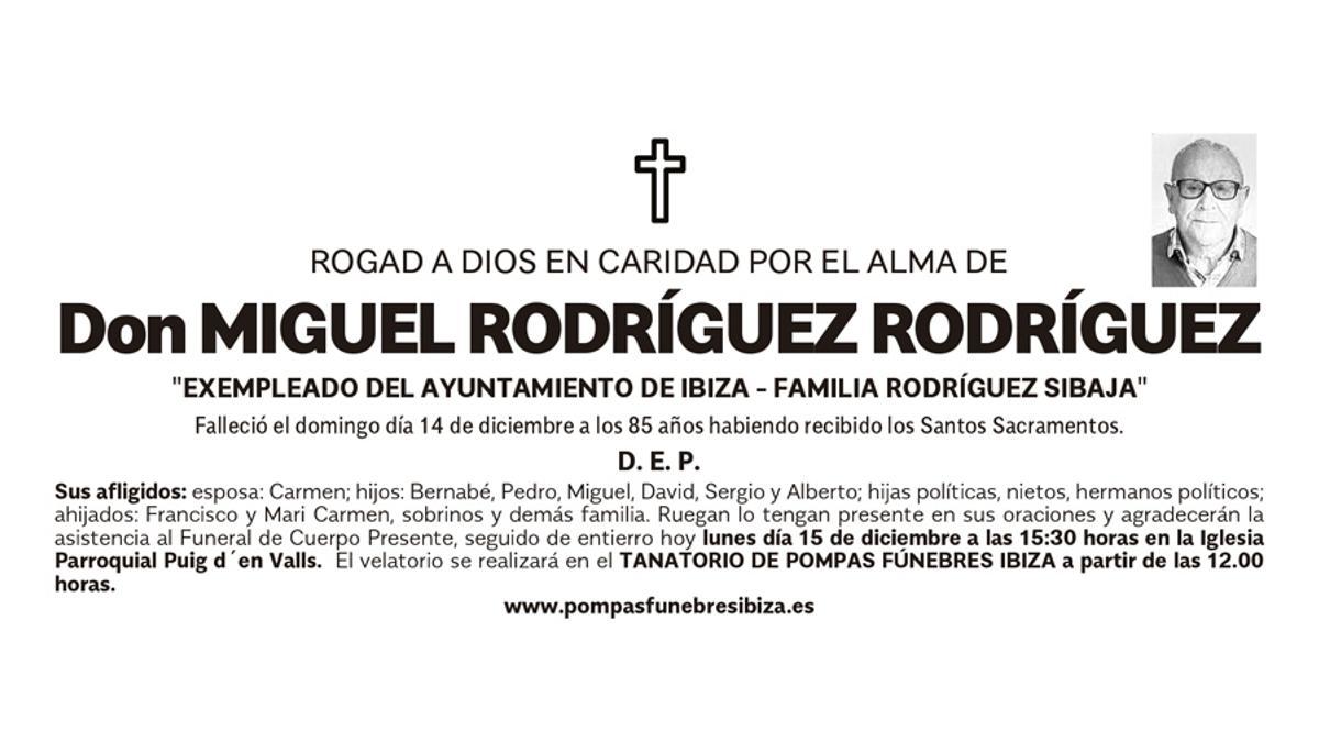 Esquela Miguel Rodríguez Rodríguez