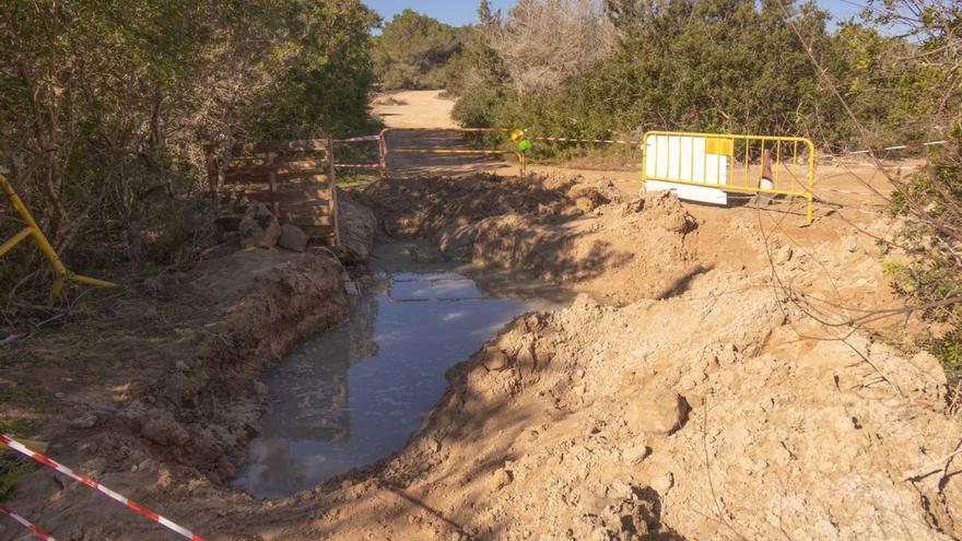 La rotura de una canalización causa un vertido de fecales en el Parque Natural de Formentera