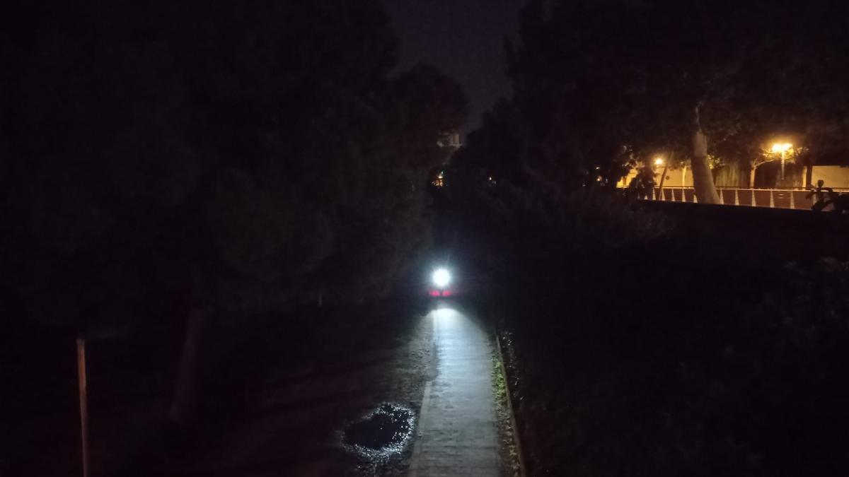 Apagón en el jardín del Turia por el robo de cable