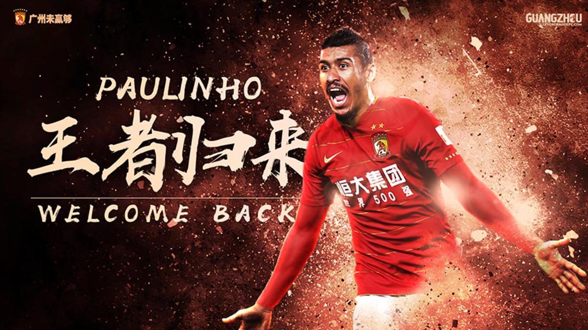 El Guangzhou anuncia el fichaje de Paulinho