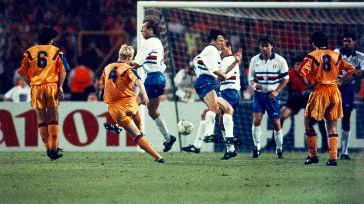 Koeman marcó en Wembley el gol más importante de la historia del Barça