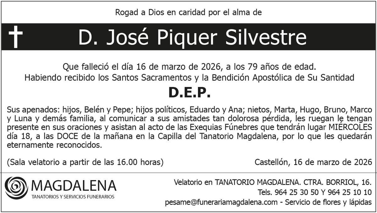 D. José Piquer Silvestre