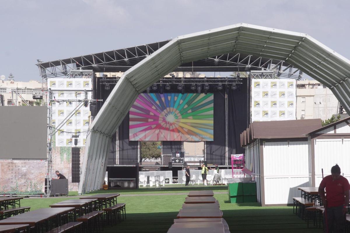 Preparativos para la San Diego Comic-Con Málaga en el Palacio de Ferias de Málaga Preparativos para la San Diego Comic-Con Málaga en el Palacio de Ferias de Málaga