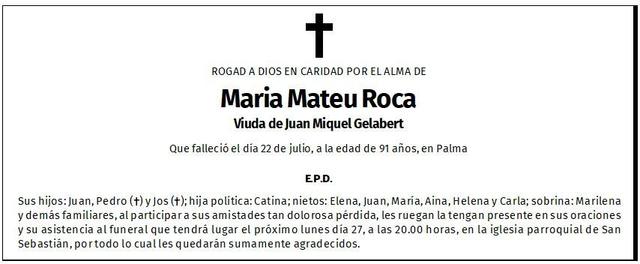 Maria Mateu Roca