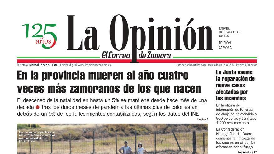 Los titulares del jueves en Zamora