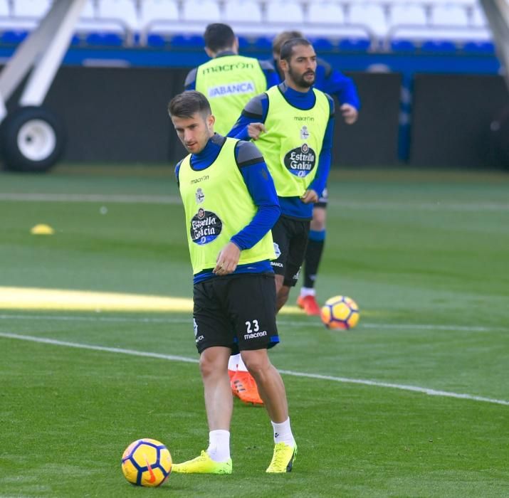 Última sesión del Deportivo antes de ir a Málaga