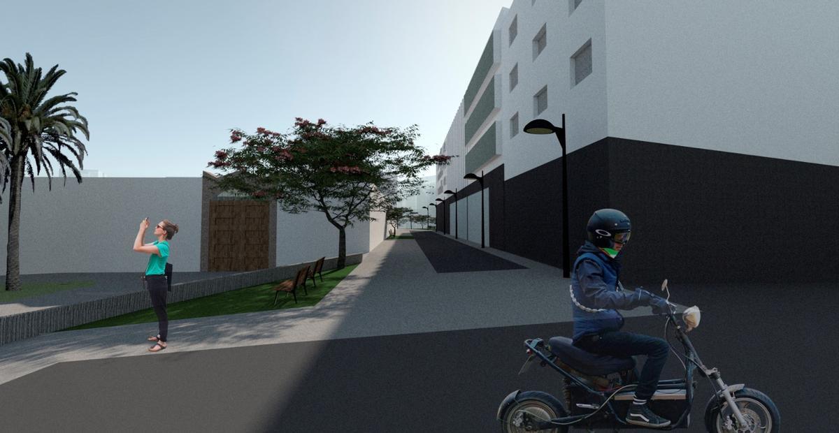 Infografía del proyecto de mejora del entorno del cementerio San Rafael y San Roque.