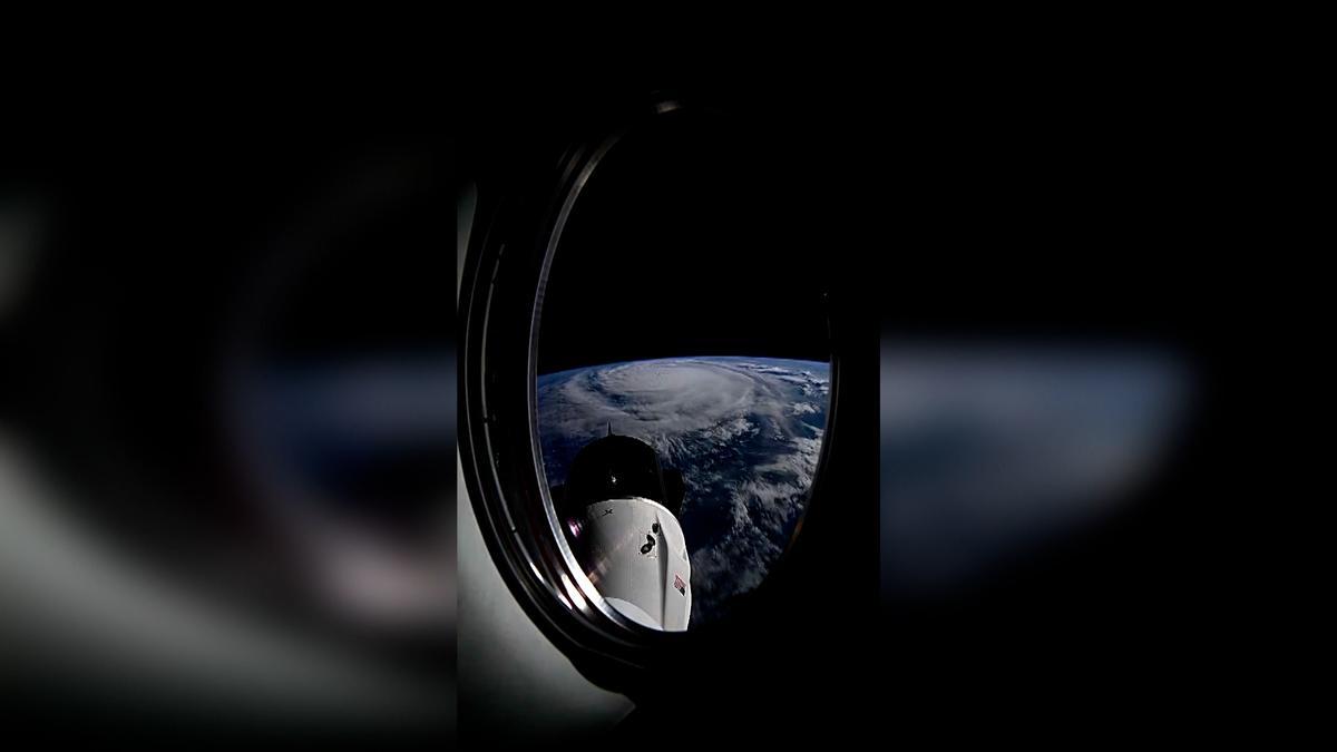 Así se ve el huracán Milton desde la Estación Espacial Internacional