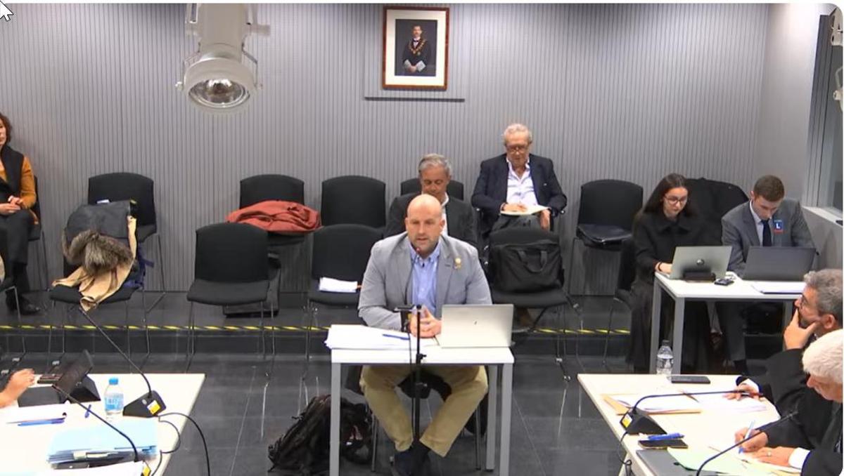 El inspector jefe que ha investigado el caso Pujol durante su declaración durante el juicio.