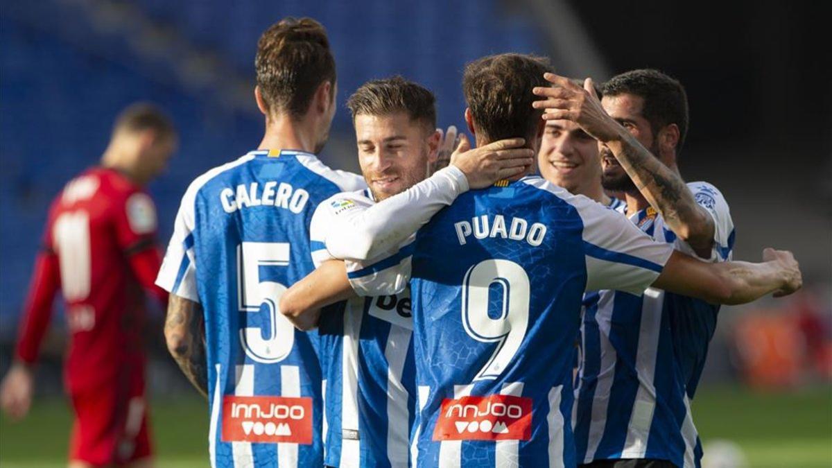 Imagen de archivo de una celebración de un gol del Espanyol