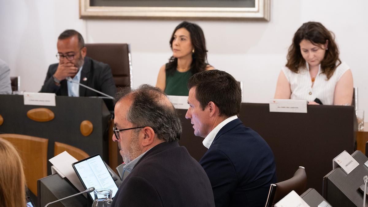 Pleno de la diputación donde se aprobó la elevada inversión.