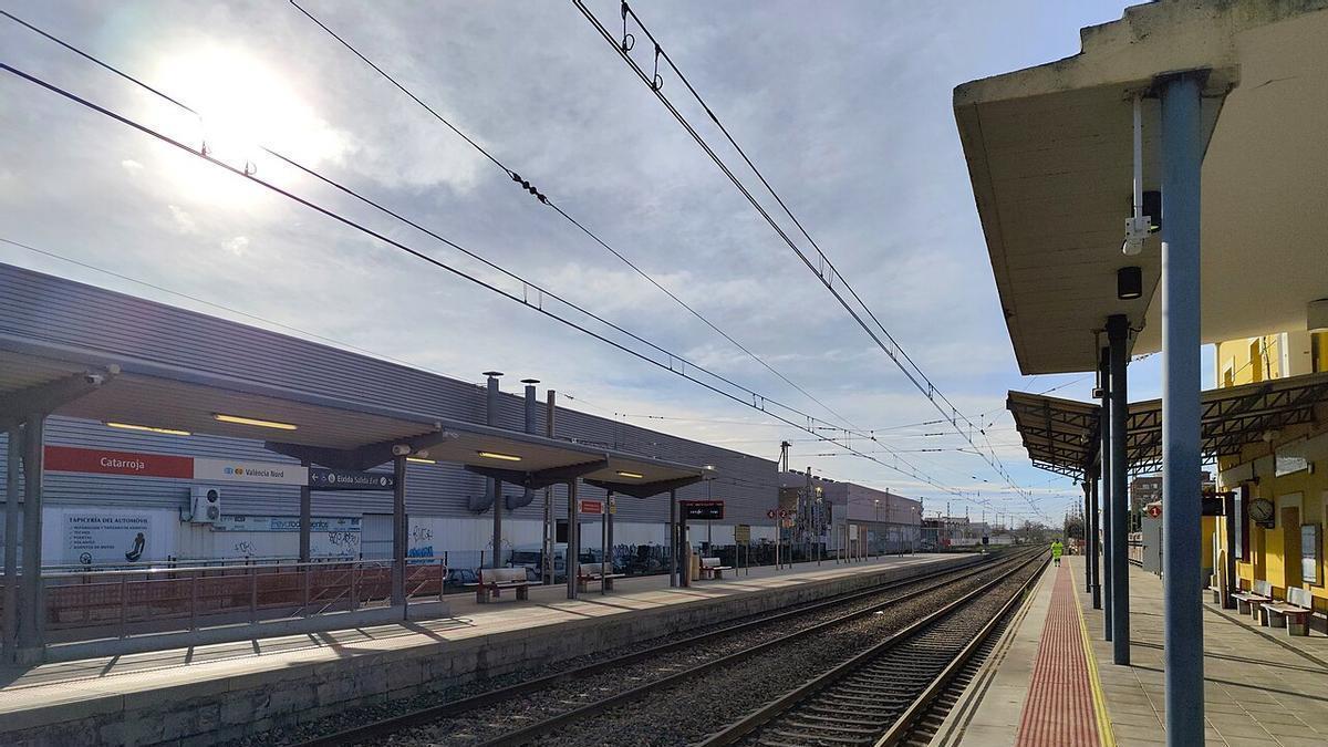 La estación de tren de Catarroja.