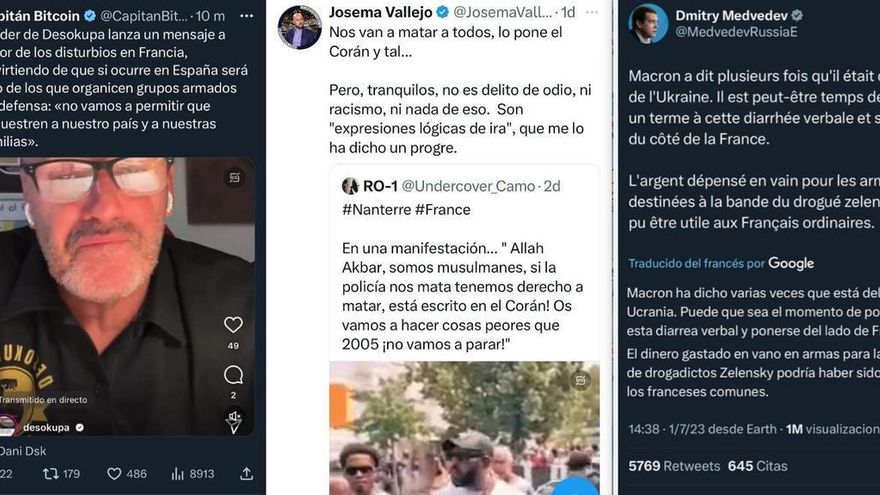 Ultras y prorrusos agitan la islamofobia entre los votantes de Vox y los policías por los disturbios de Francia