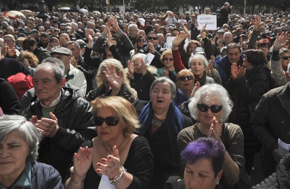 Manifestación por las pensiones en el Obelisco