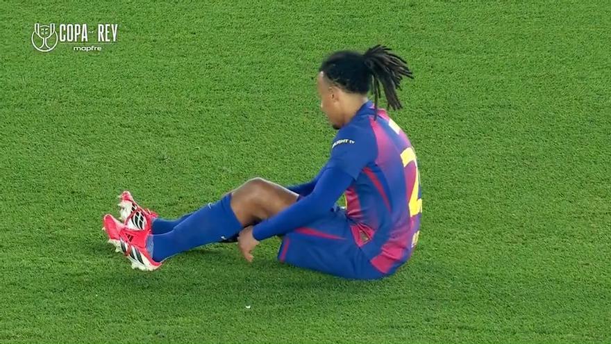 Jules Koundé se retira lesionado a los 10 minutos del Barça-Atlético de la Copa del Rey