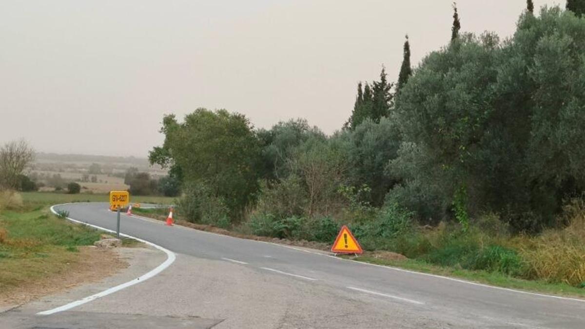 Preparatius per a les obres a la xarxa viària.