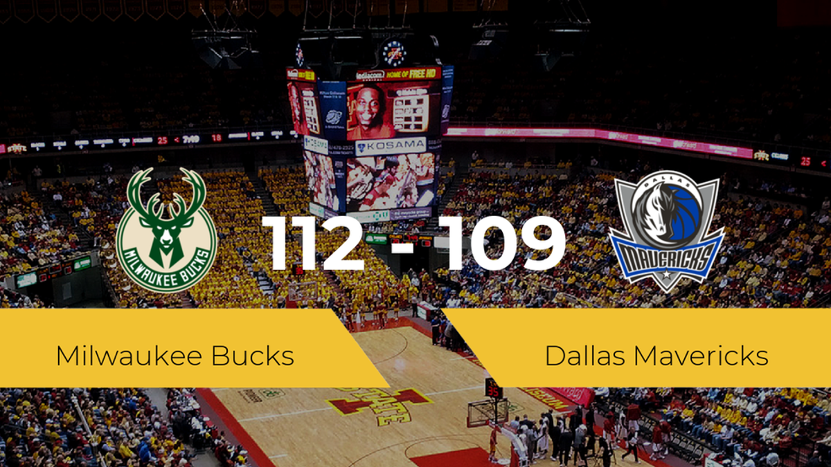 Milwaukee Bucks gana a Dallas Mavericks (112-109)