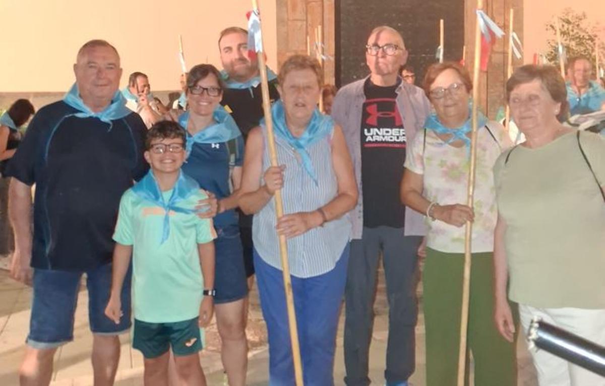 Varios momentos de la romería a Benicalaf 2026