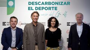 Aitor Canibe Sánchez, subdirector general de Alta Competición del Consejo Superior de Deportes;  Gerard Tsobanian, CEO Madrid Trophy Promotion y presidente del ACCIONA Open de España; Isabel Benítez, periodista; Joaquín Mollinedo, director  general de RRII, Comunicación y Marca de ACCIONA.