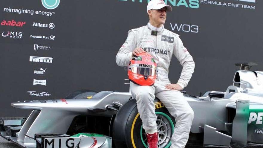 Schumacher, en el Circuito de Cataluña en una foto de 2012. // Efe