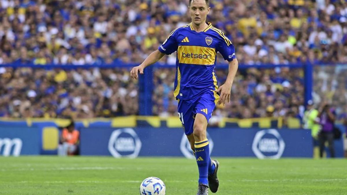 Ander, durante un partido con Boca.