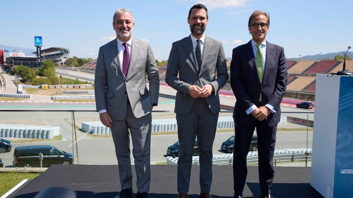Jaume Collboni, Roger Torrent y Pau Relat han escenificado en nuevo acuerdo del Circuit y Fira de Barcelona