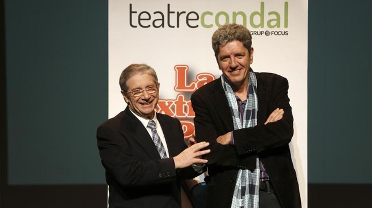 Joan Pera i Antonio Dechent, els intèrprets de la reposició de ’La extraña pareja’. Joan Pera i Antonio Dechent, els intèrprets de la reposició de ’La extraña pareja’.