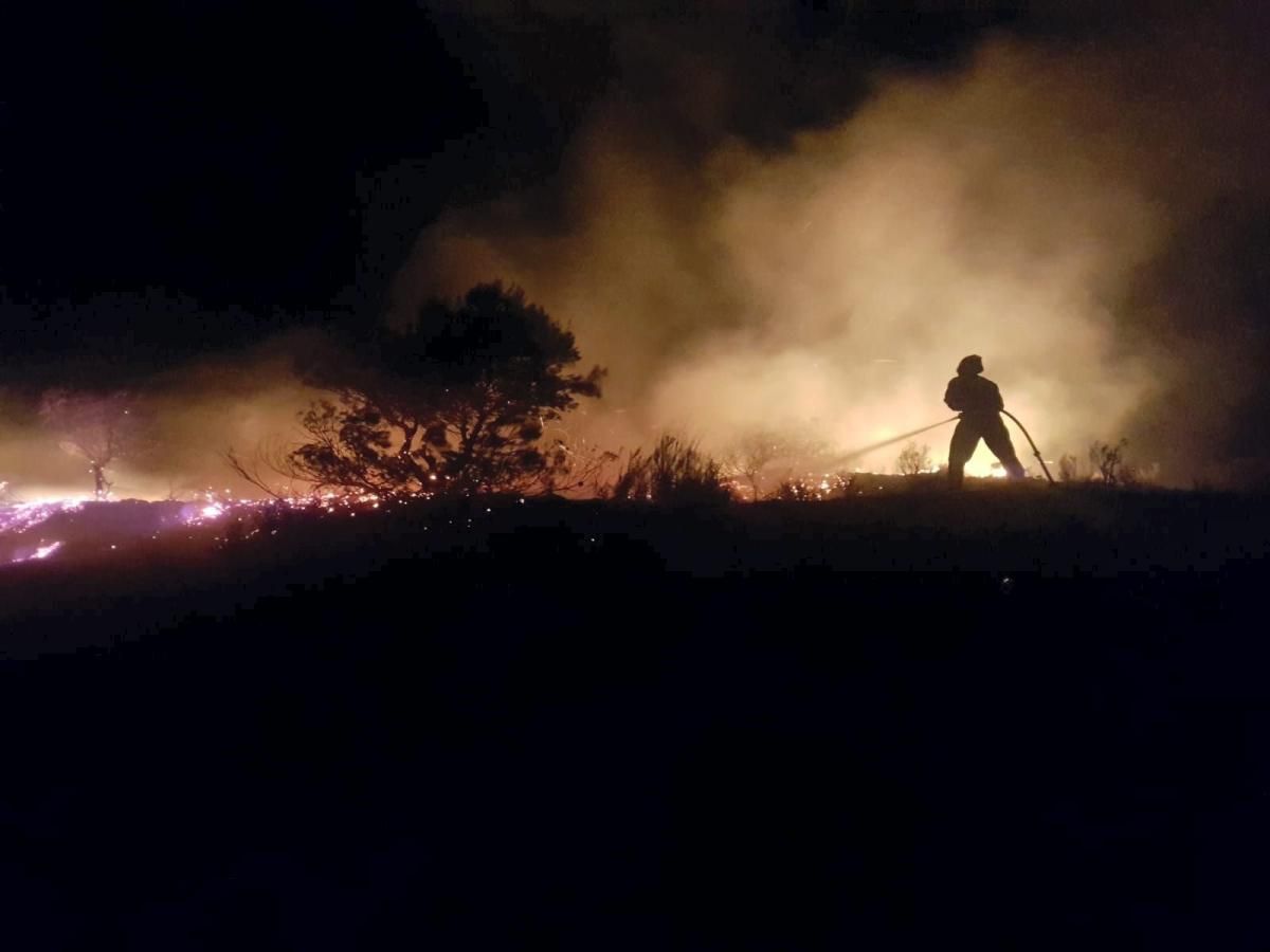 Incendio en la Sierra de Alcubierre