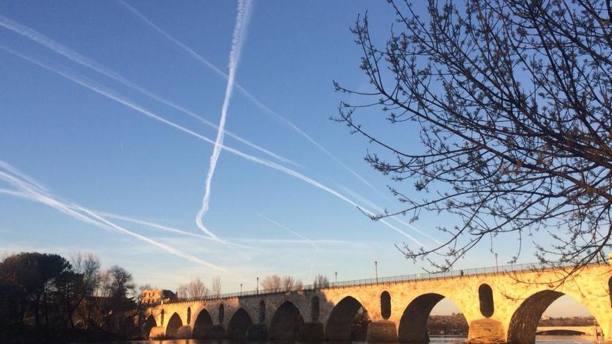 El puente de Piedra, esta mañana.