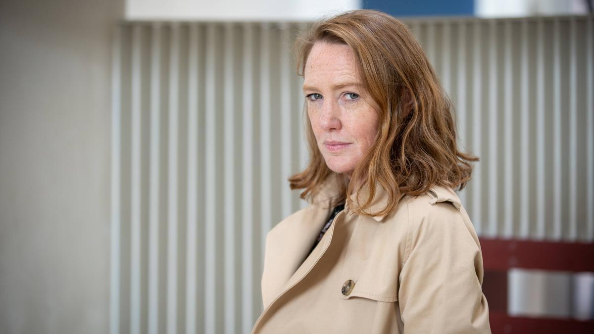 Paula Hawkins, en el Museo Nacional de Escocia, en Edimburgo, este octubre.