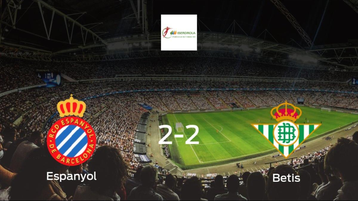 El Espanyol Femenino y el Real Betis Féminas empatan y se llevan un punto (2-2)