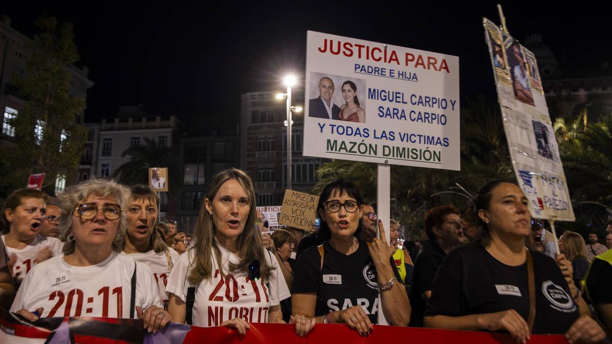 Valencia. VLC. Duodecima manifestacion contra Mazon en el aniversario de la dana del 29 de octubre de 2024