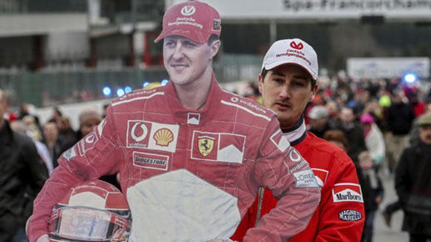 Homenaje a Schumacher el pasado fin de seman en Spa.
