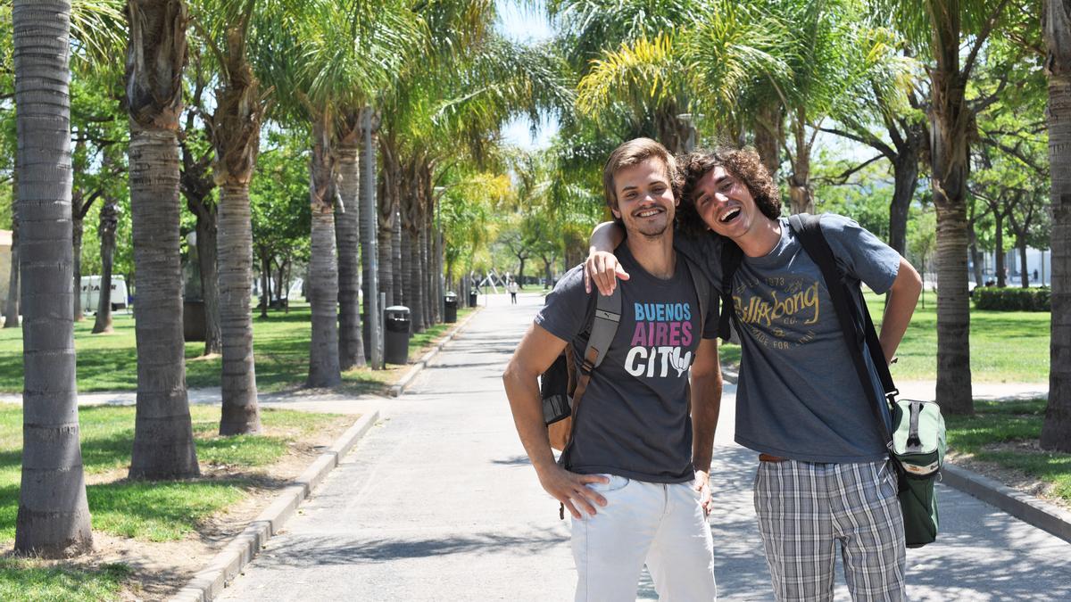 Estudiantes extranjeros en el campus de Vera de la Universitat Politècnica de València (UPV).