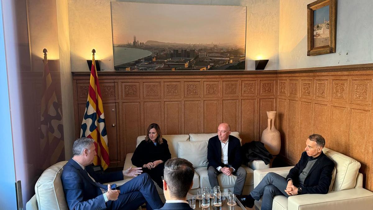 Catalá y el concejal de Seguridad, Jesús Carbonell, en la reunión con Albiol