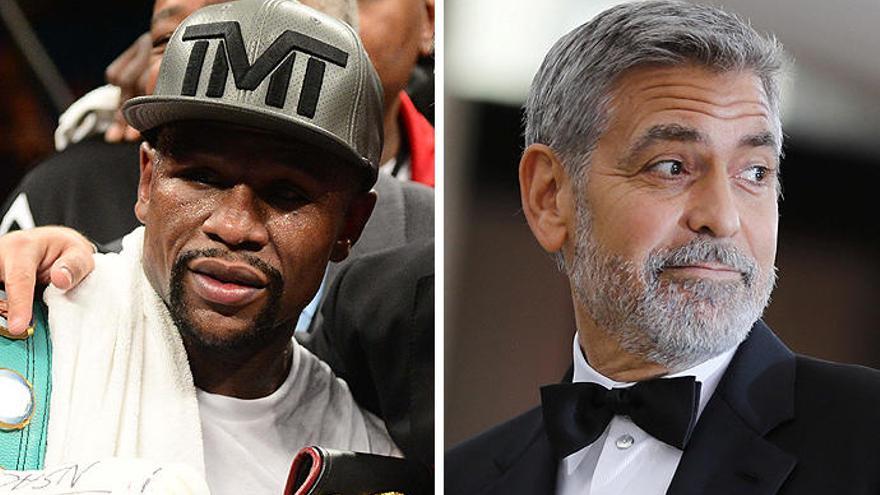 Floyd Mayweather y George Clooney.