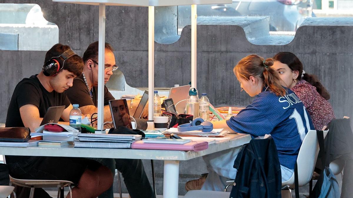 Varias alumnos estudian en el TEA, en Santa Cruz de Tenerife.