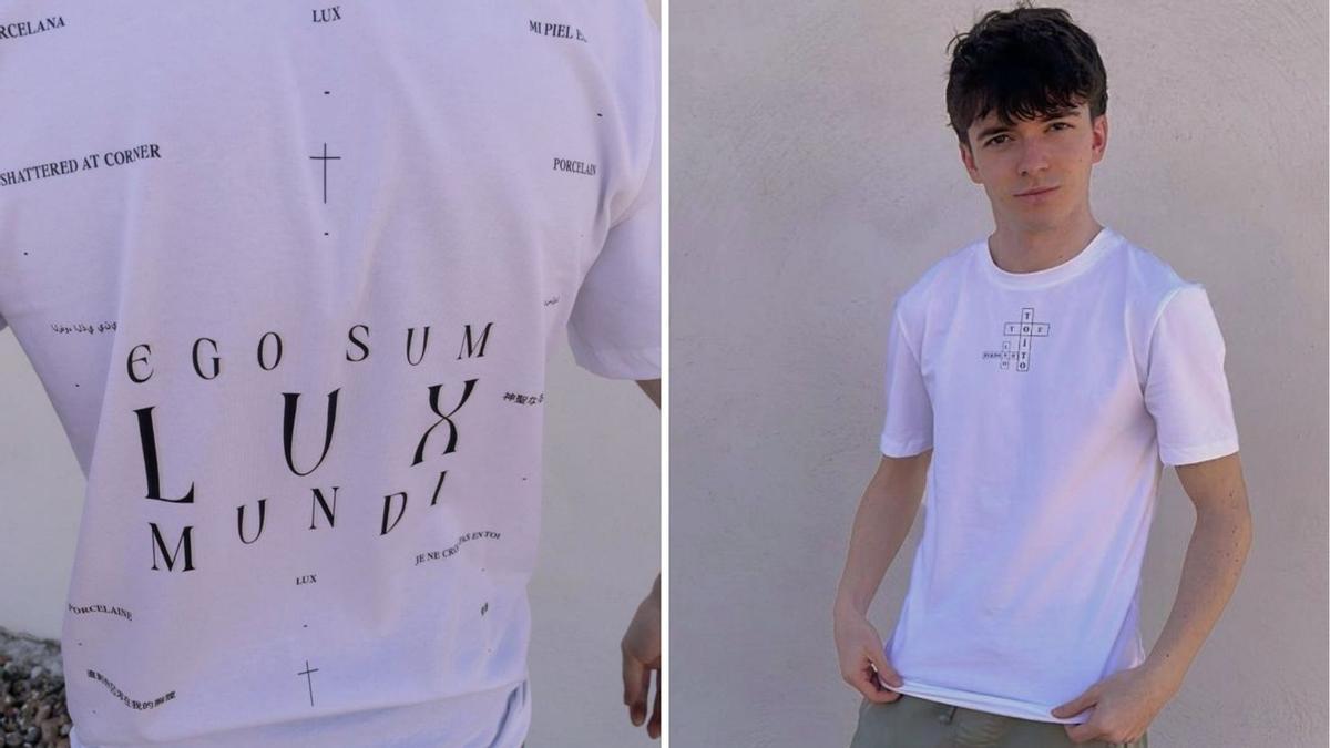 Daniel, con la camiseta que ha diseñado para los conciertos de 'Lux'.