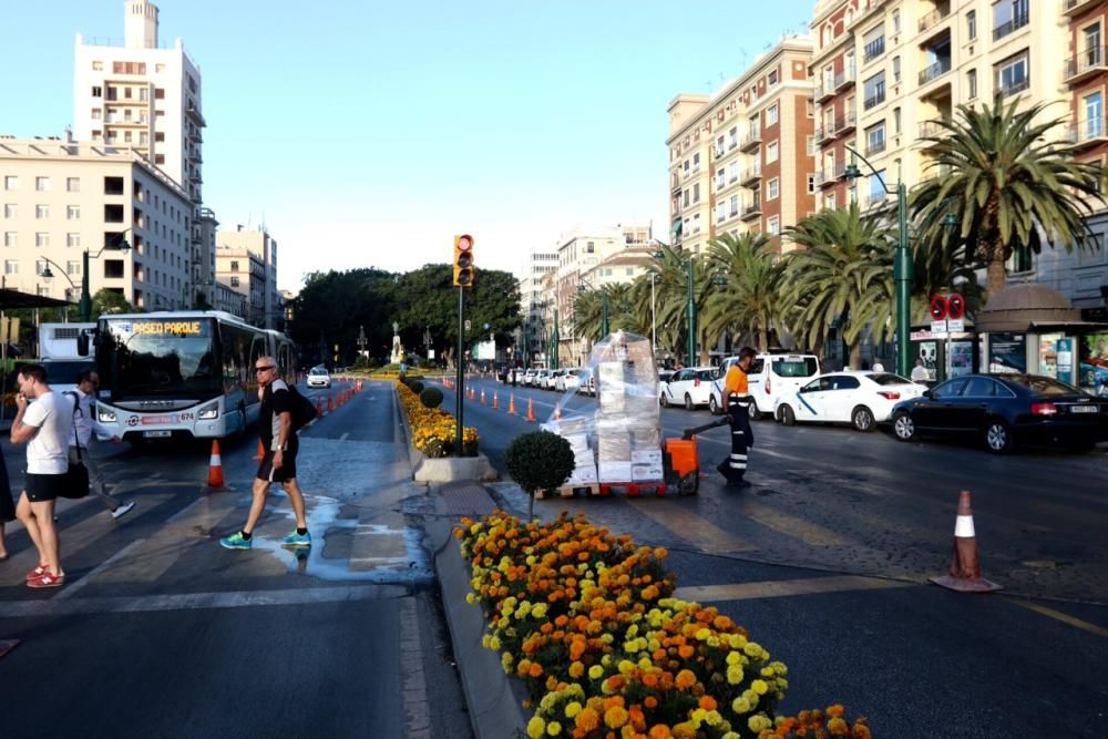 Corte de tráfico en la Alameda y el Parque.