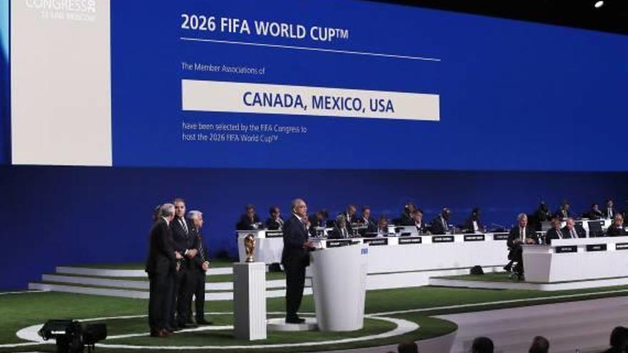 La candidatura United 2926, con México, EEUU Canadá, fue la elegida ayer para 2026.