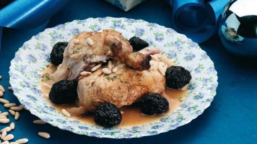 Pavo relleno de Navidad.