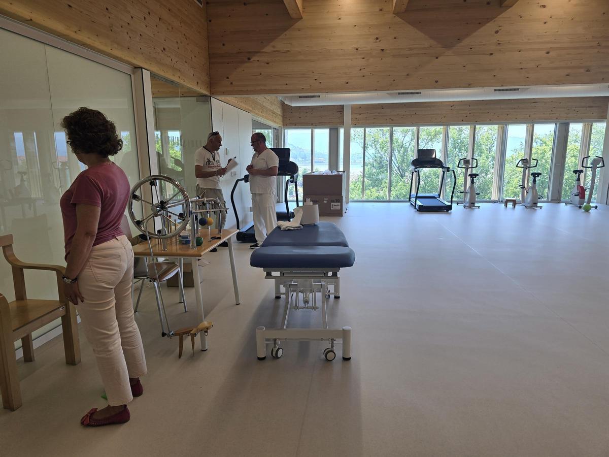 Sala de fisioterapia en el nuevo centro de salud.