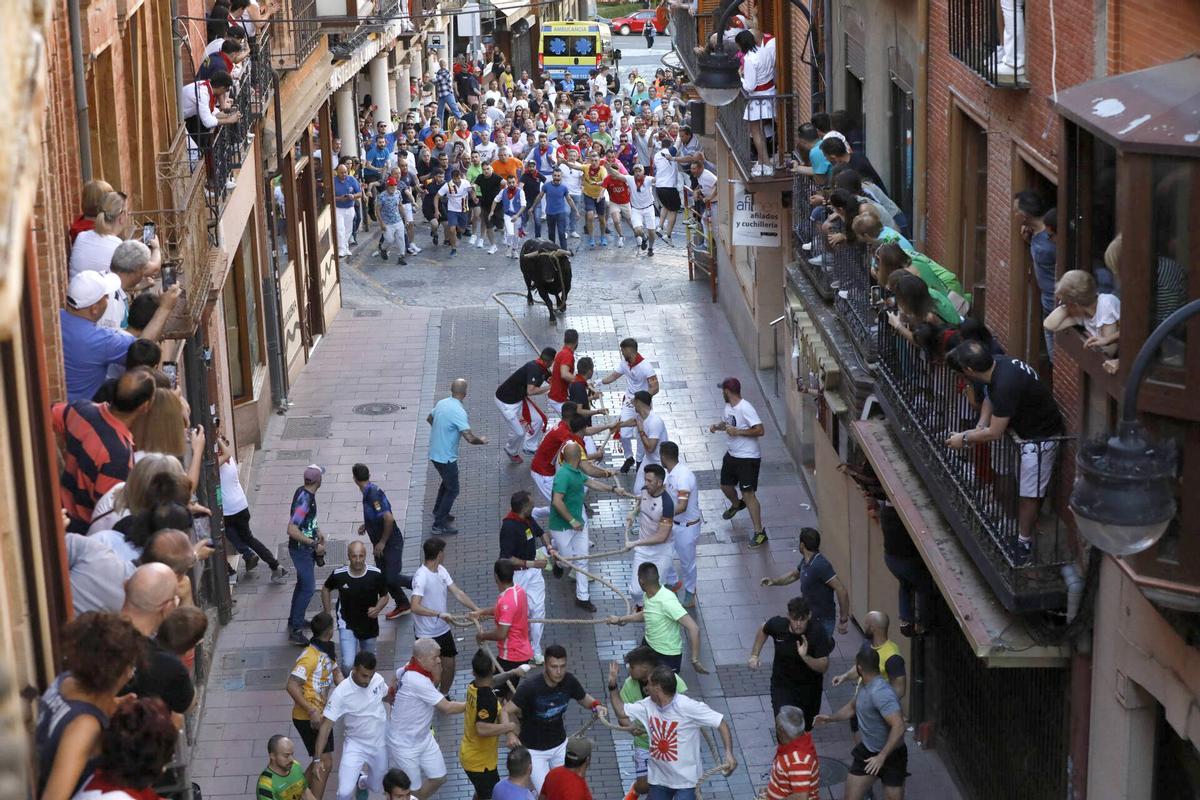 Carrera del Enmaromado de este año, en calle La Rúa.