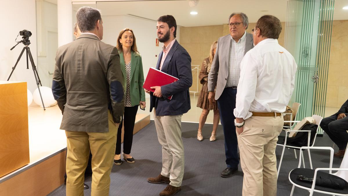 El vicepresidente Juan García-Gallardo durante su presencia en las Jornadas sobre Despoblación de Zamora.