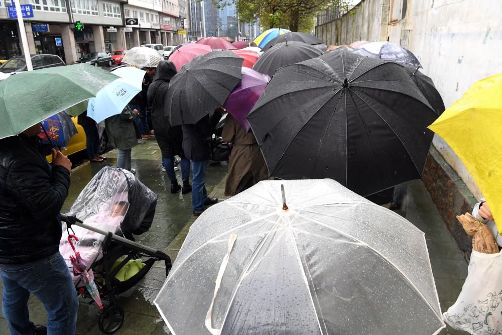 Viento y lluvia en A Coruña por la borrasca Miguel