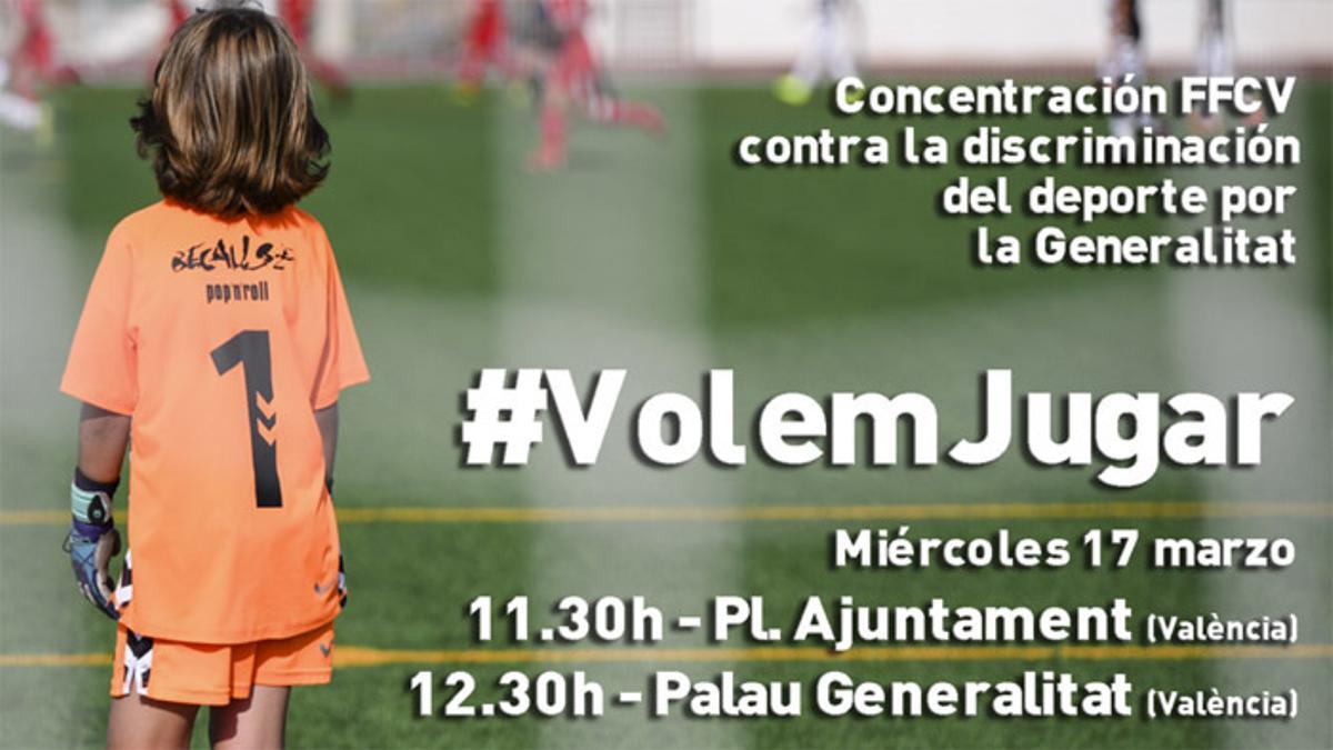 Concentración en València contra la discriminación del deporte