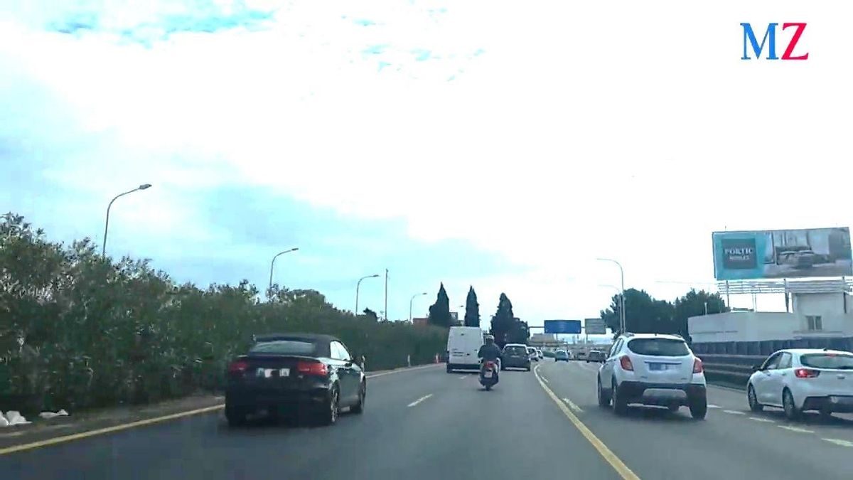 Im Zeitraffer auf Palmas Ringautobahn Via Cintura unterwegs.