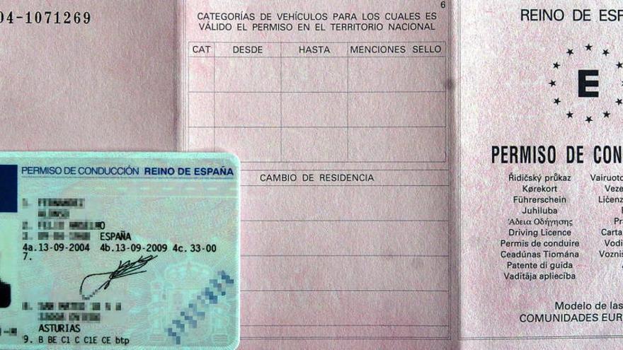 Imagen de archivo de un permiso de conducción.