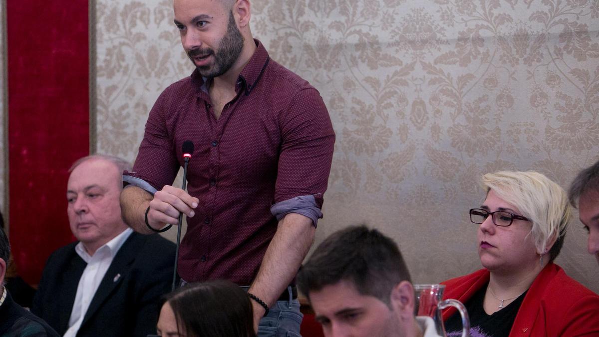 Xavier López, en su etapa de concejal en Alicante